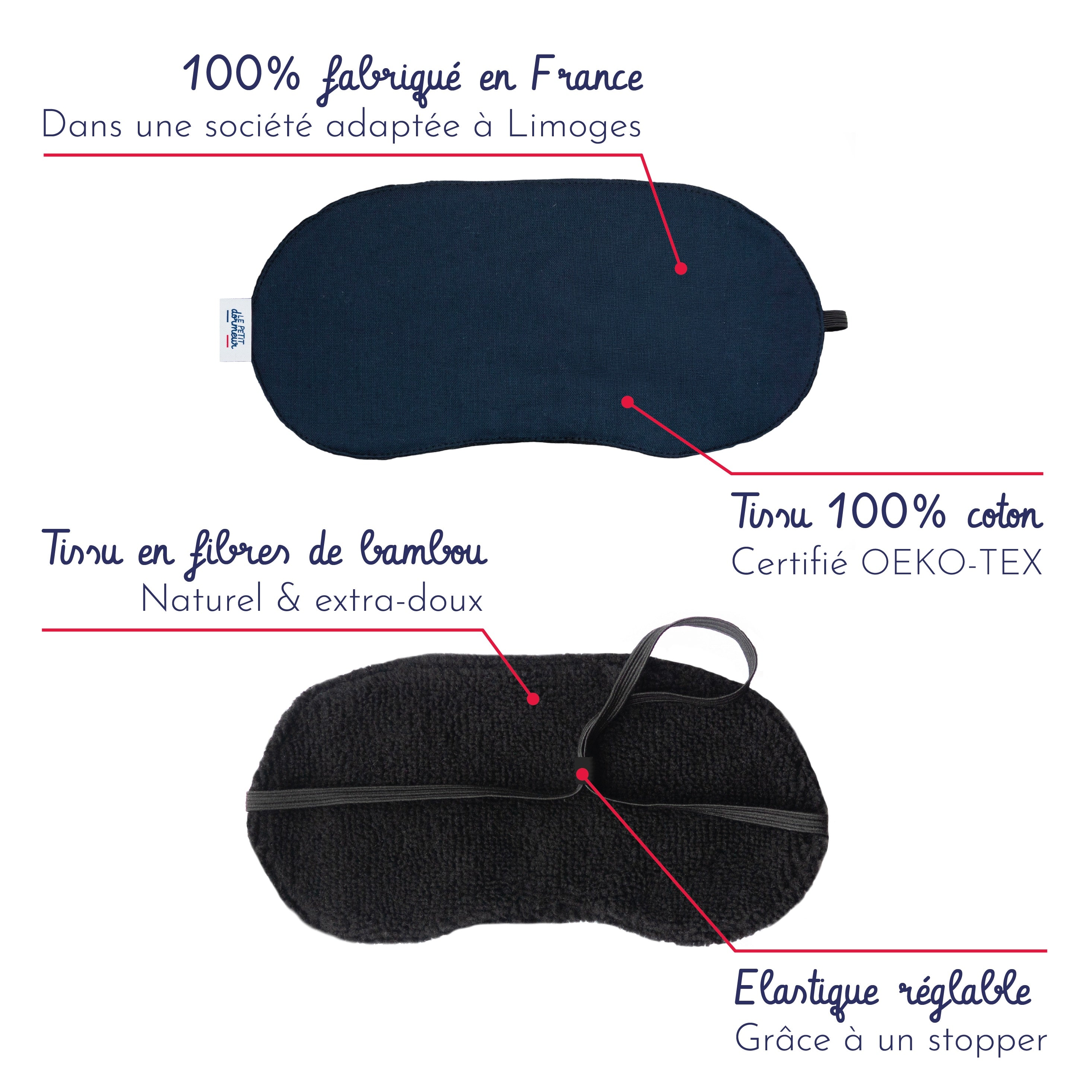 Masque de sommeil - Bleu clair