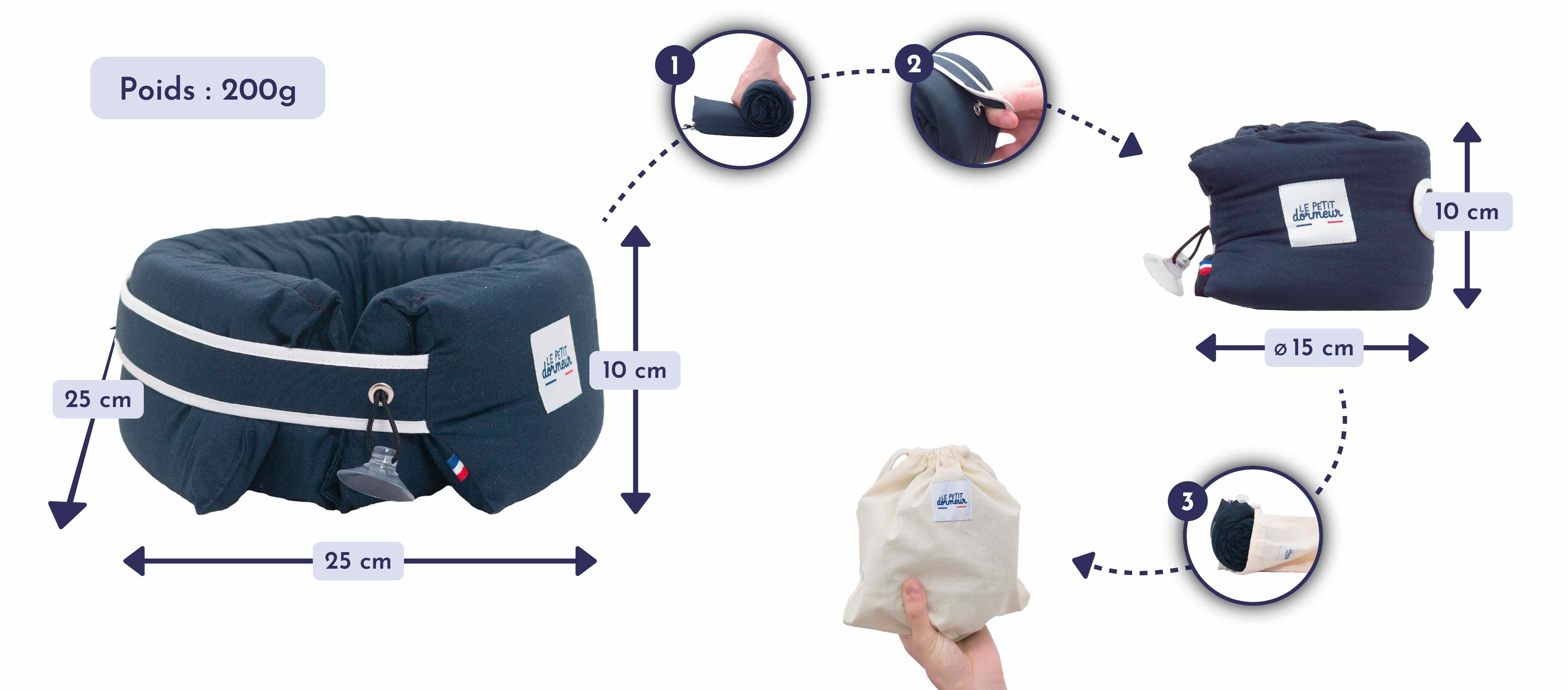 Coussin de voyage ultra-compact