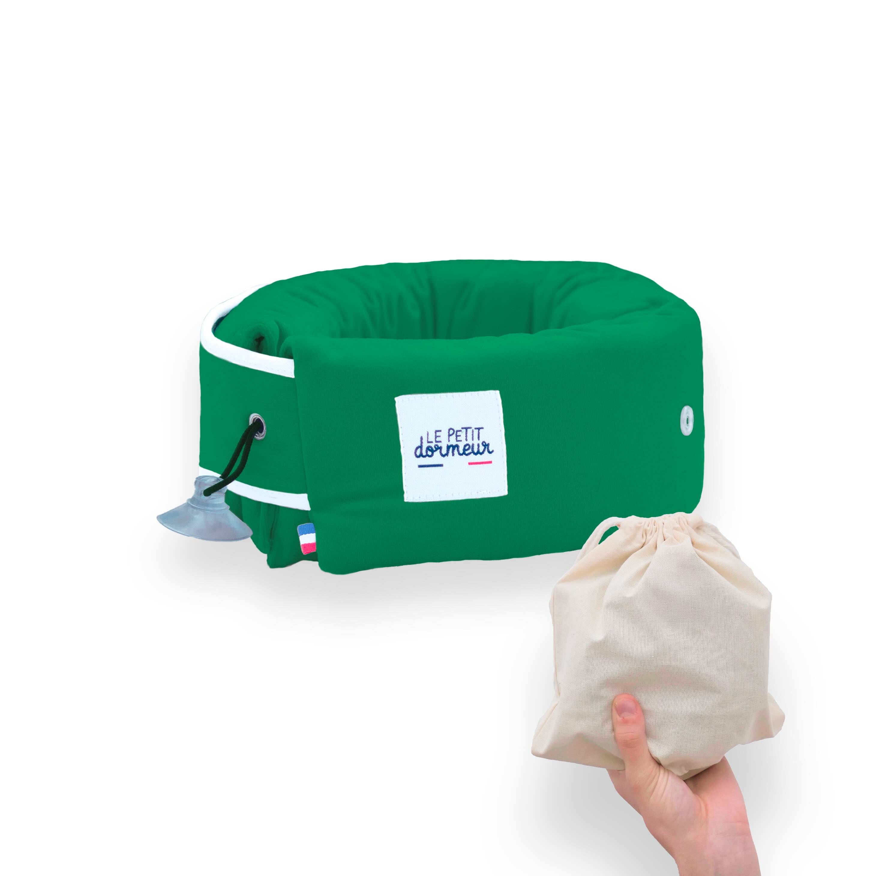 Coussin de voyage enfant Le Petit Dormeur - Coton vert