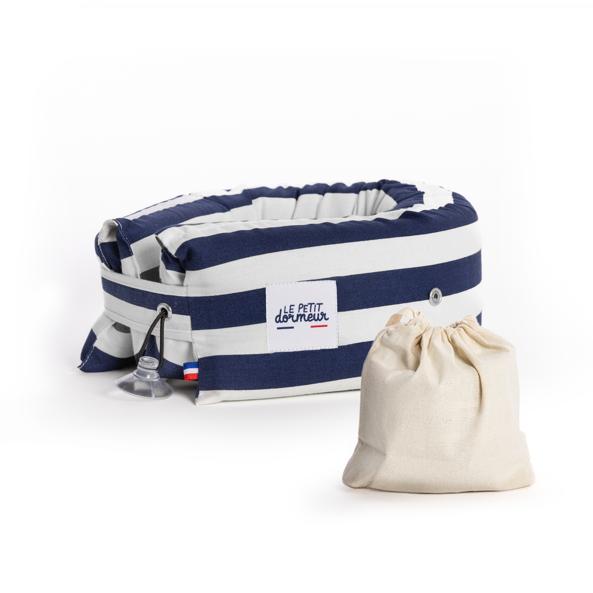 Coussin de Voyage Le Petit Dormeur - Rayé bleu