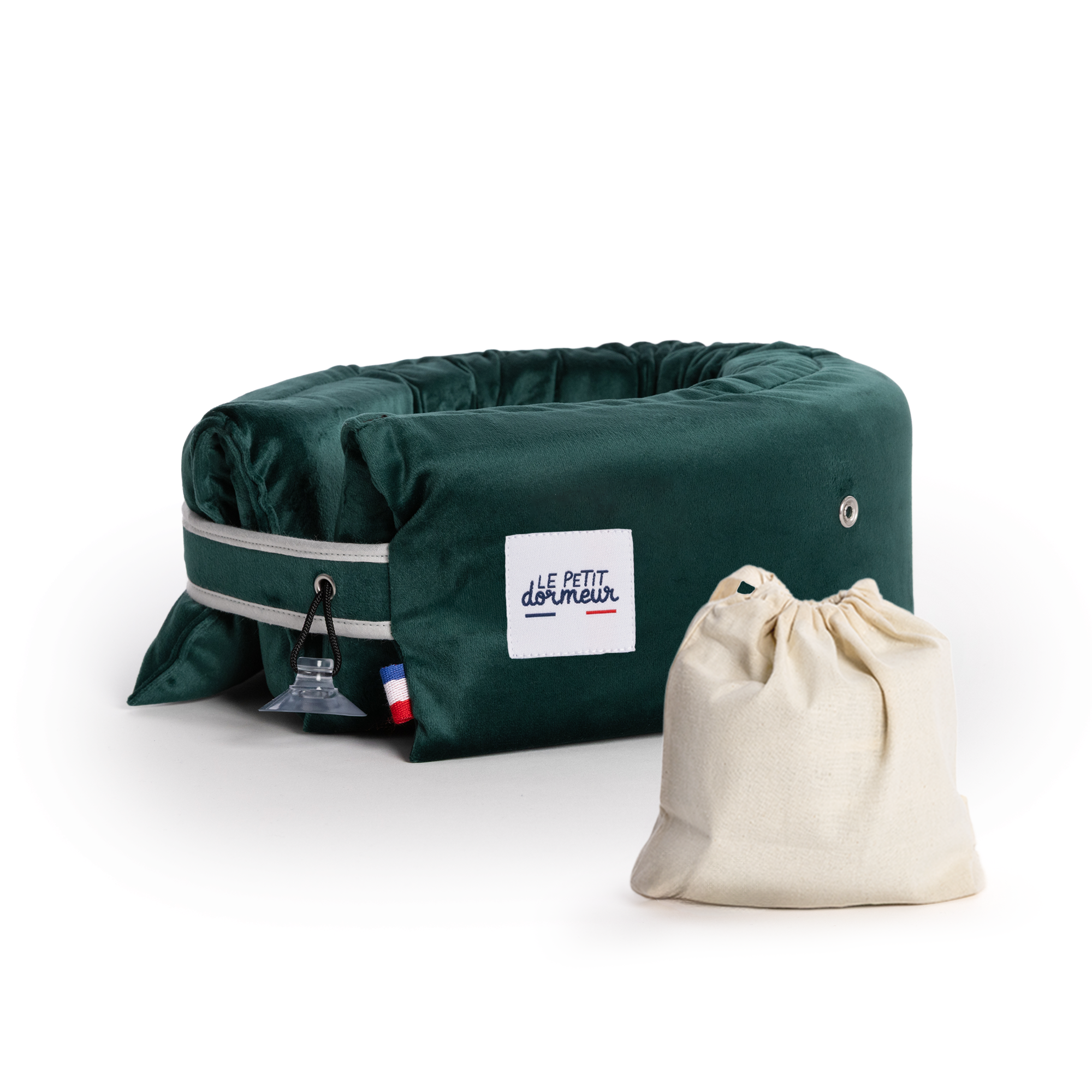 Coussin de voyage Le Petit Dormeur - Velours Vert