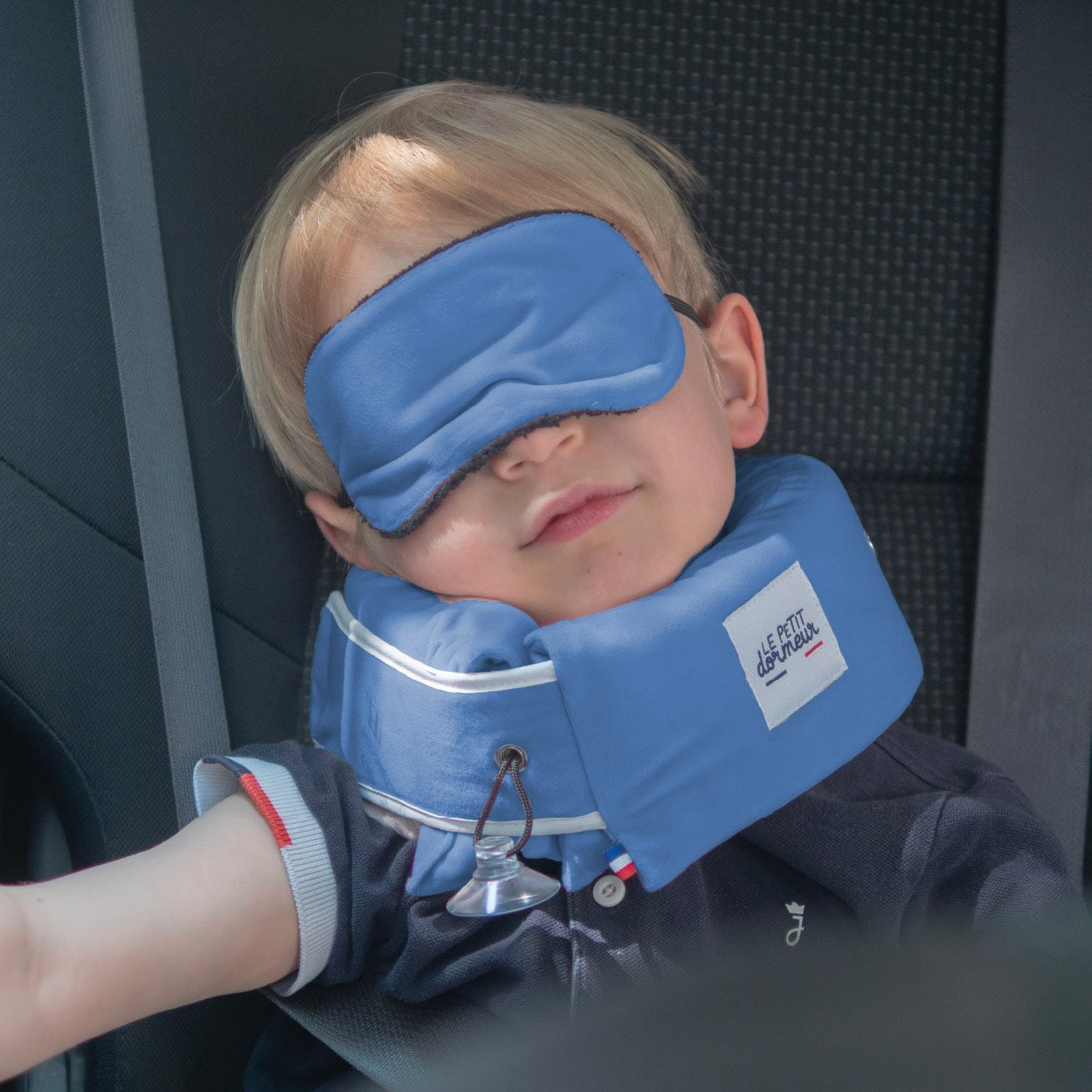 Masque de sommeil Enfant - Velours bleu