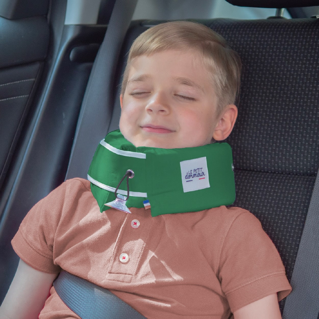 Coussin de voyage enfant Le Petit Dormeur - Coton vert