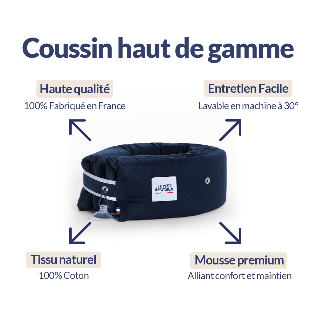 Coussin de voyage Le Petit Dormeur - Bleu nuit