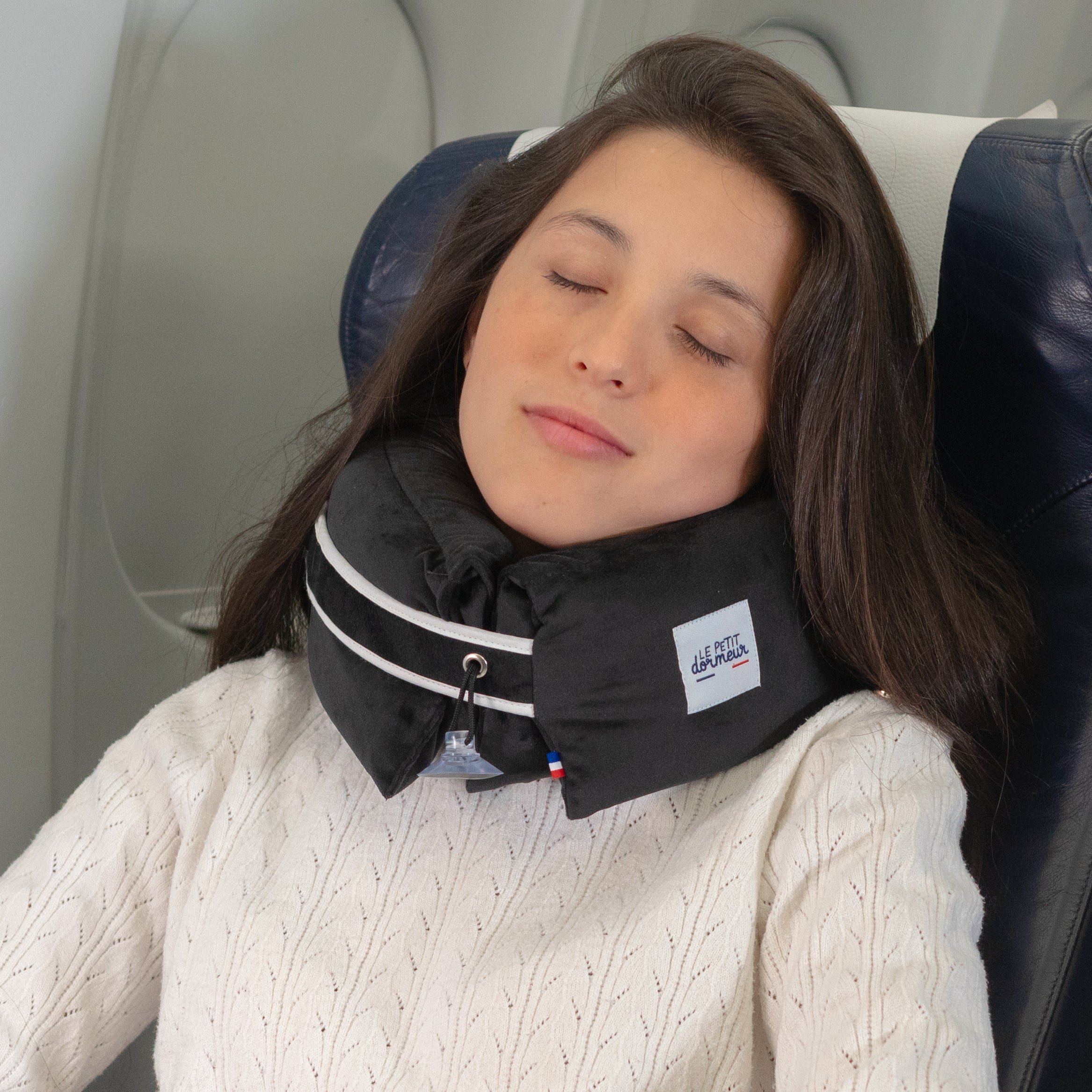 Coussin de voyage Le Petit Dormeur - Velours Noir
