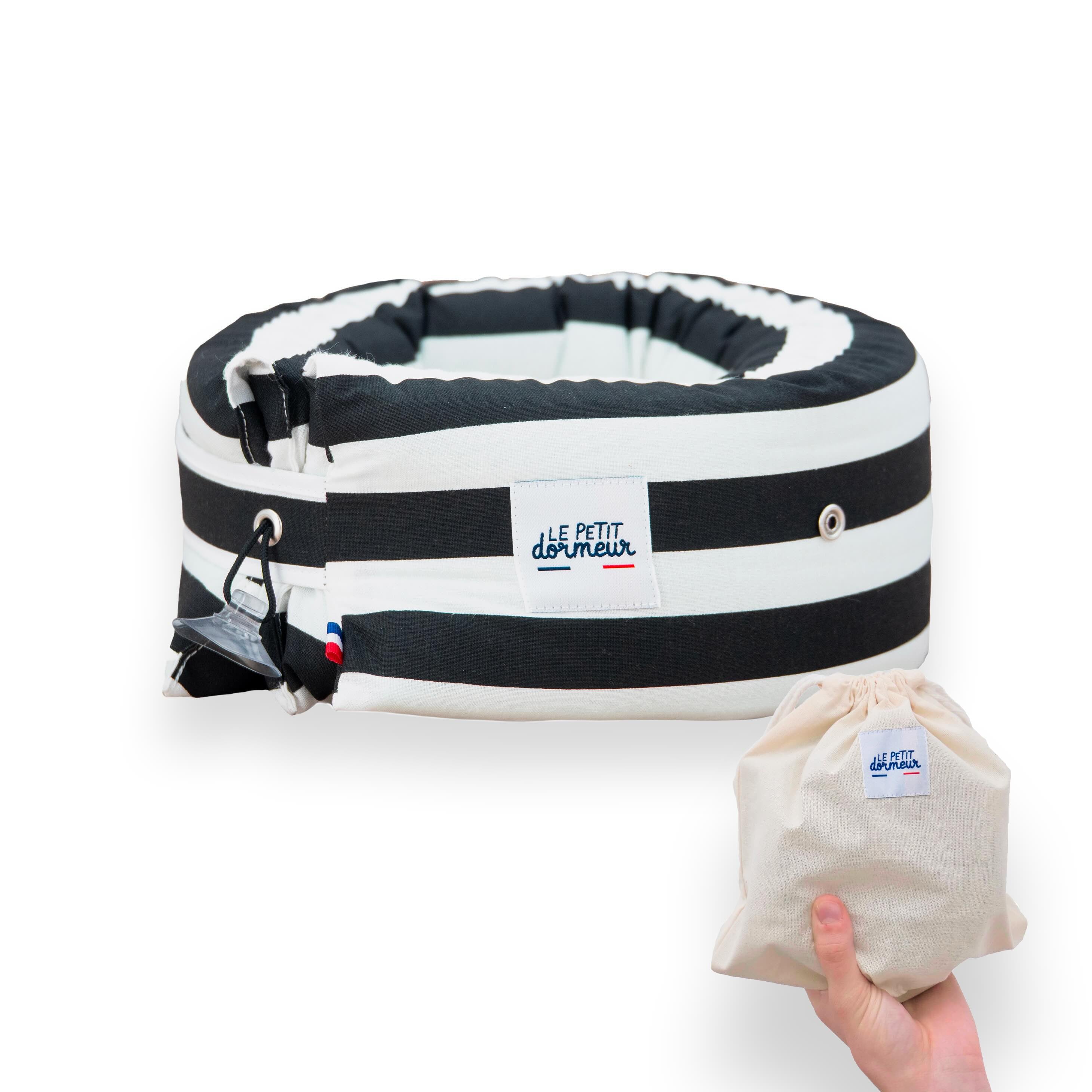 Coussin de Voyage Le Petit Dormeur - Rayé noir