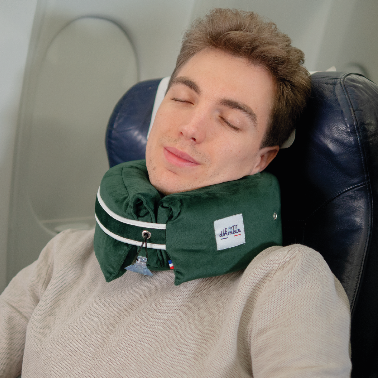 Coussin de voyage Le Petit Dormeur - Velours Vert