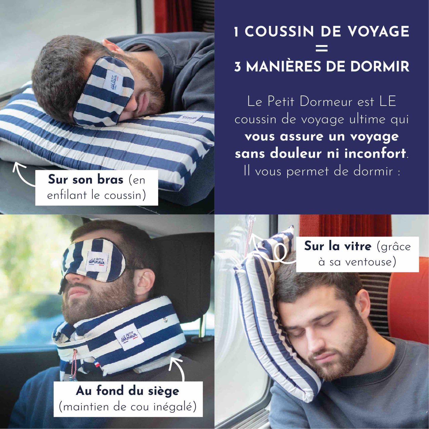 Coussin de voyage Le Petit Dormeur / Thym - NOUVEAU