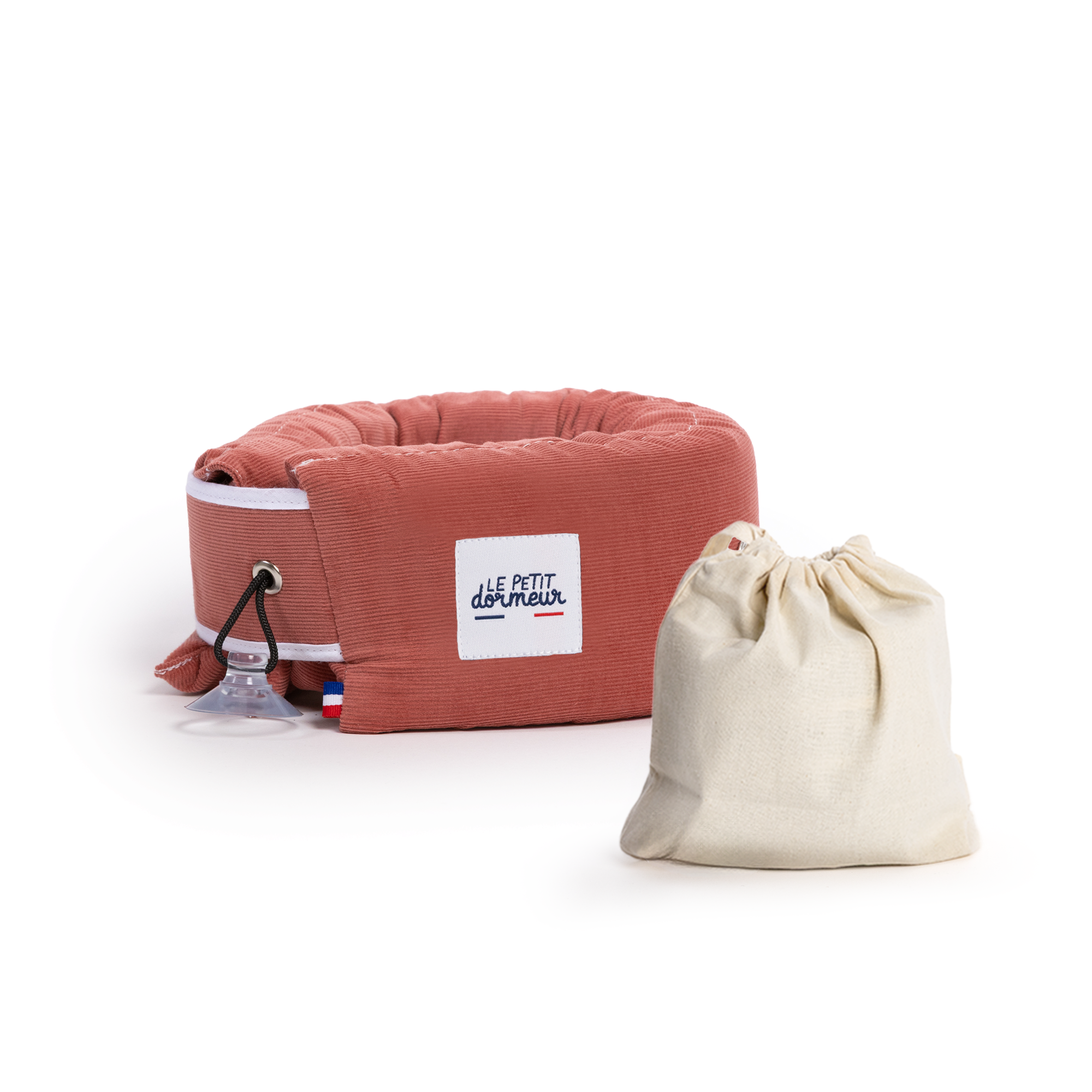 Coussin de voyage enfant Le Petit Dormeur - Coton Terracota