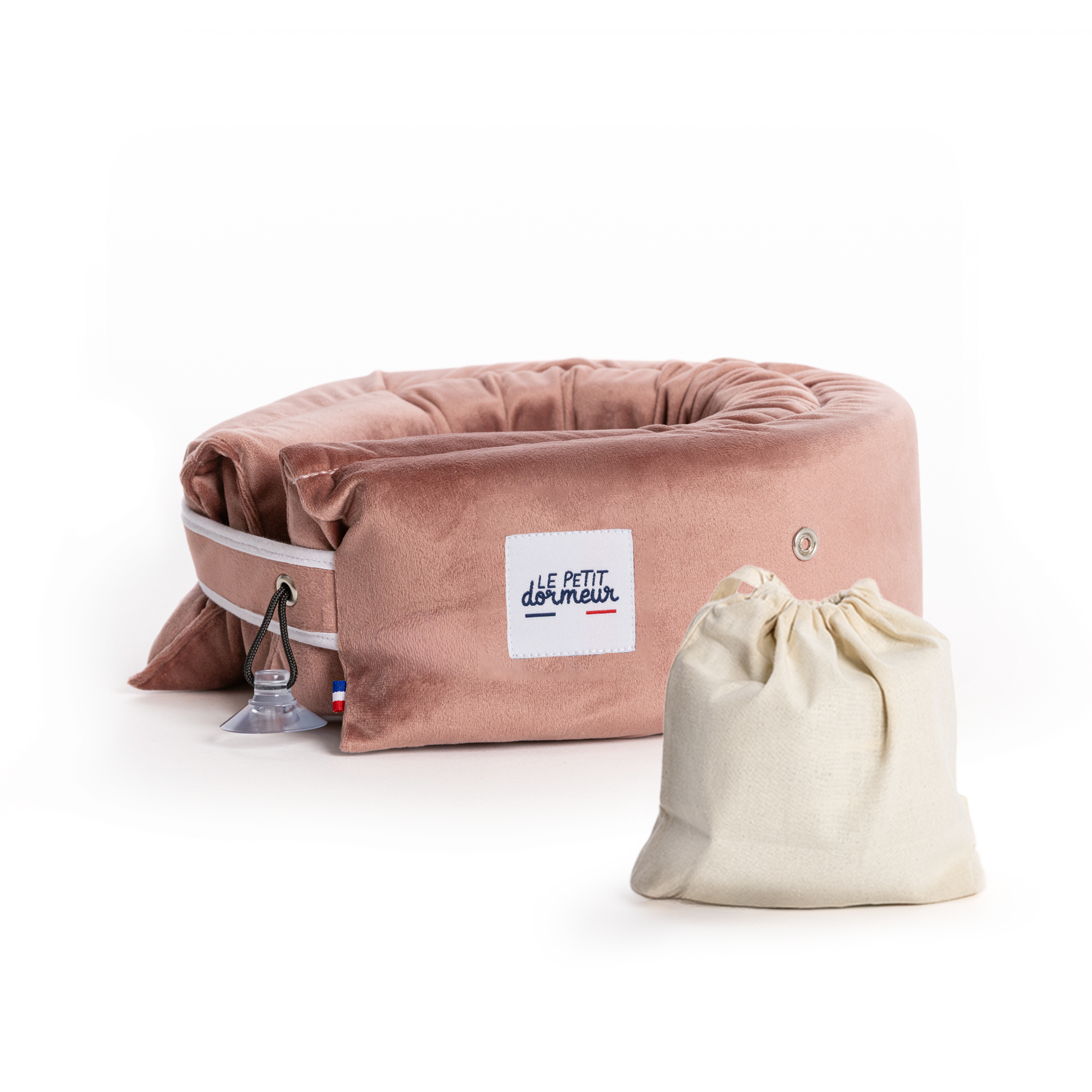 Coussin de voyage Le Petit Dormeur - Velours Rose