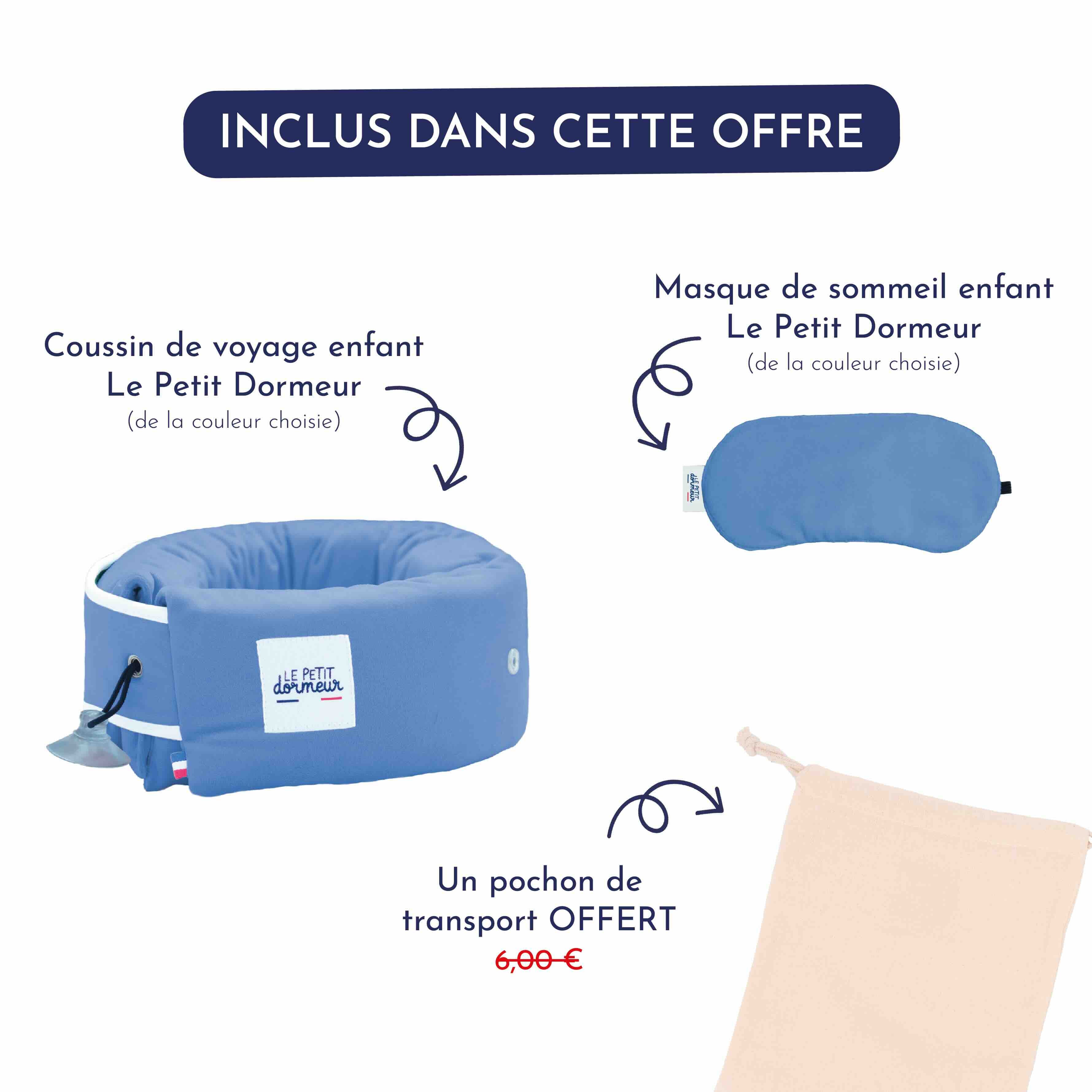 Kit Le Petit Dormeur Enfant - Velours Bleu