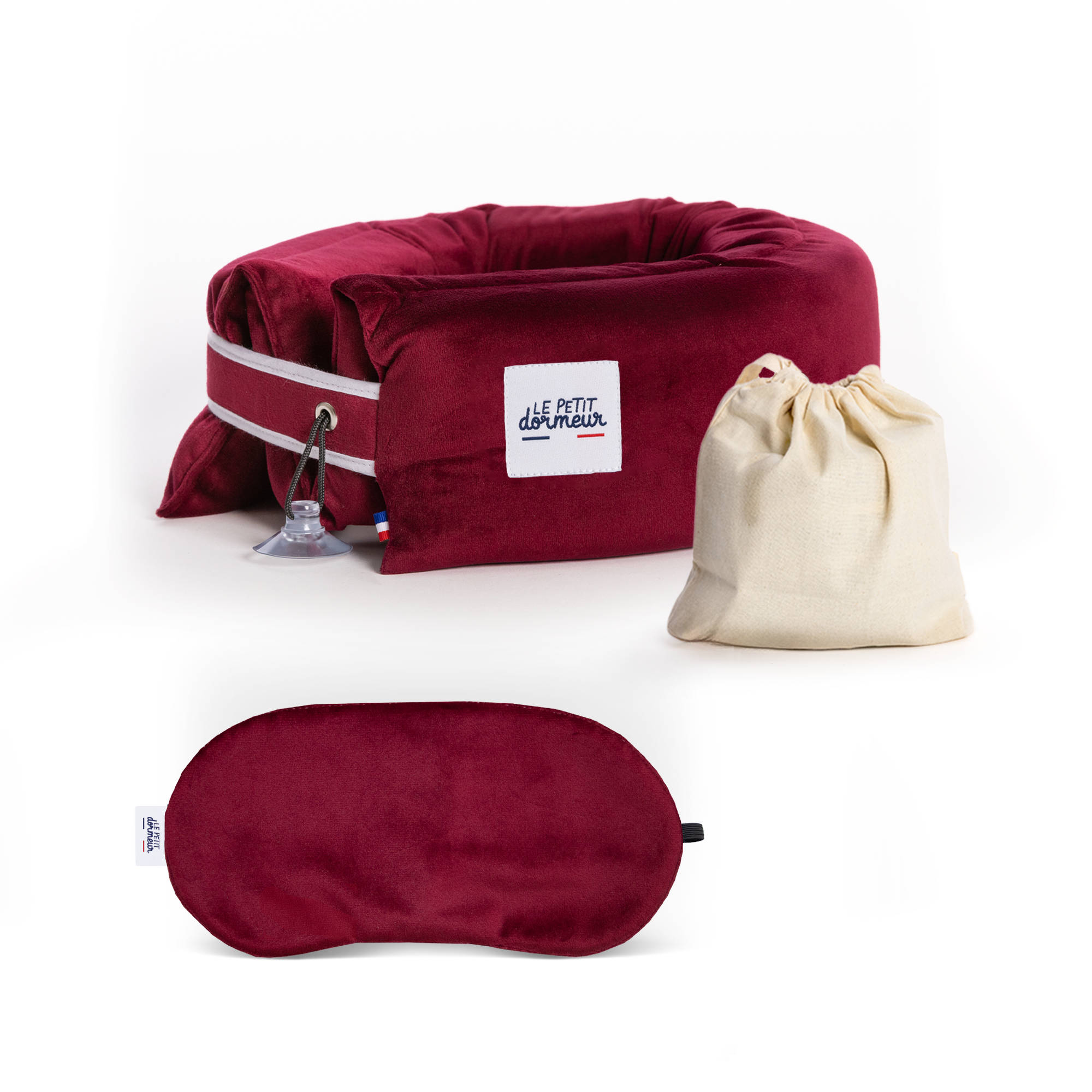 Kit de voyage - Velours Bordeaux