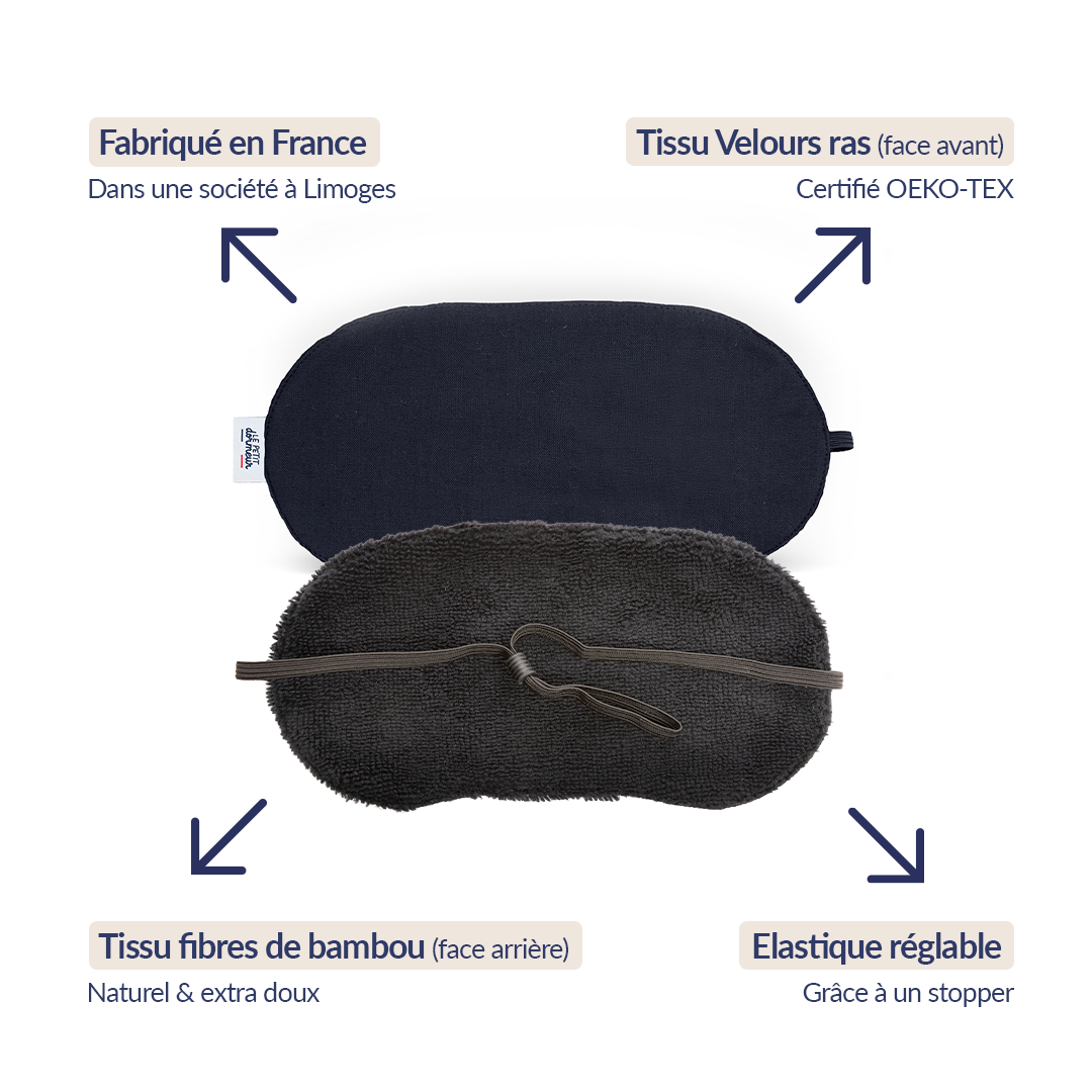 Masque de sommeil - Velours Noir