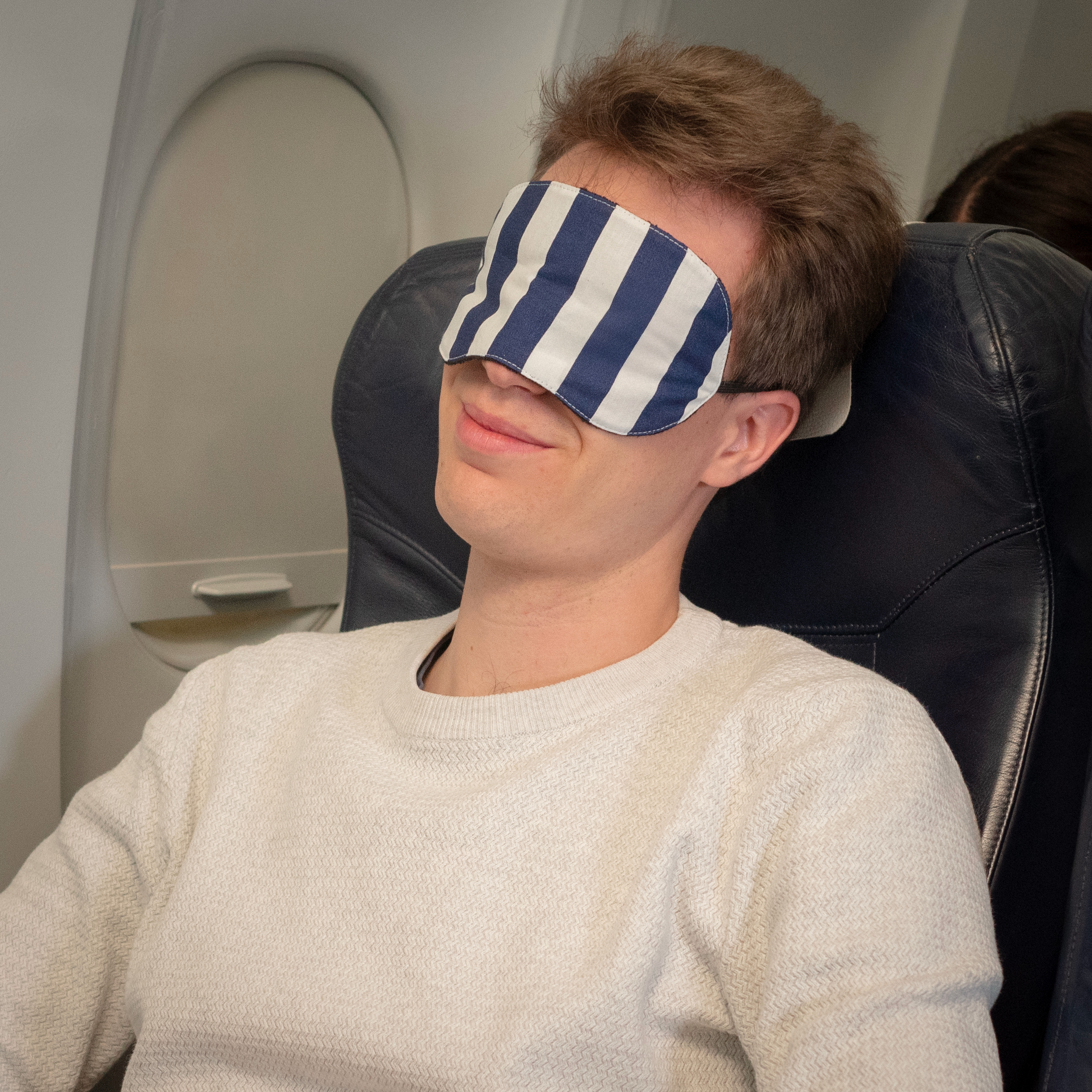 Masque de sommeil - Rayé bleu