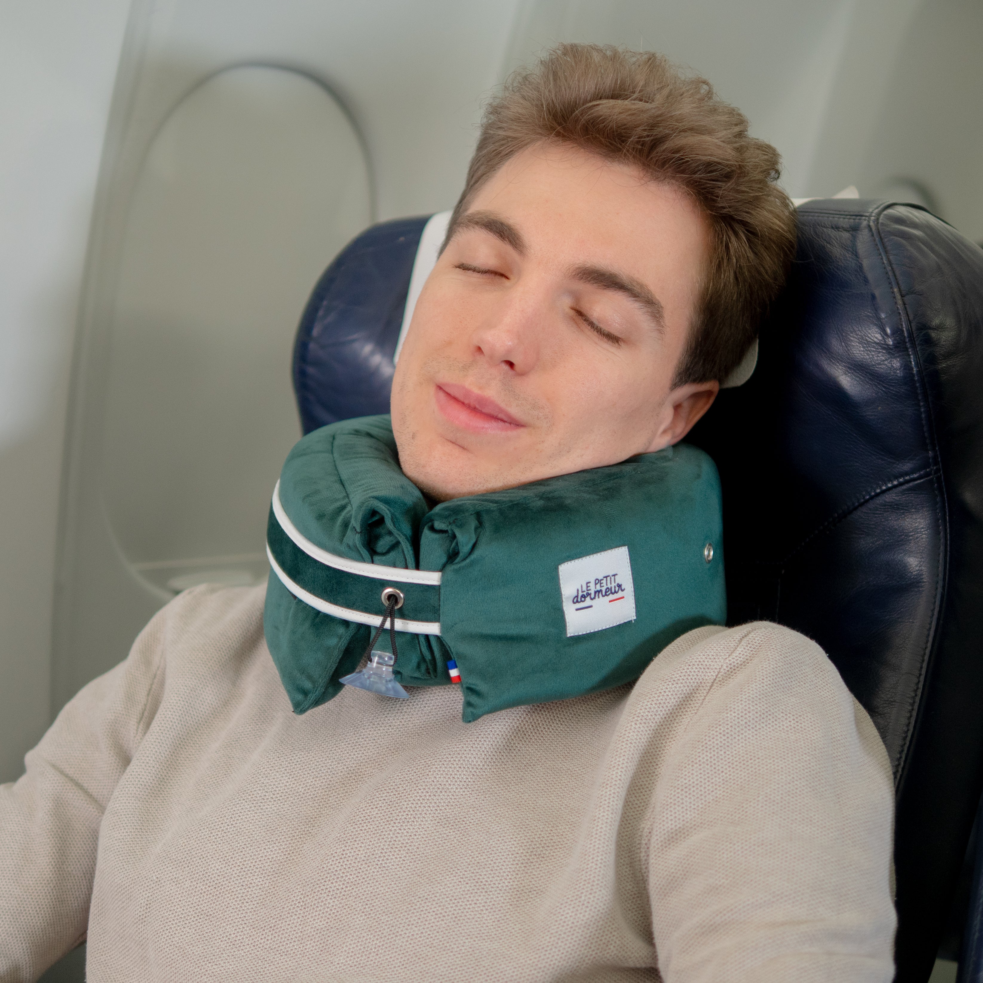 Coussin de voyage Le Petit Dormeur - Velours Vert