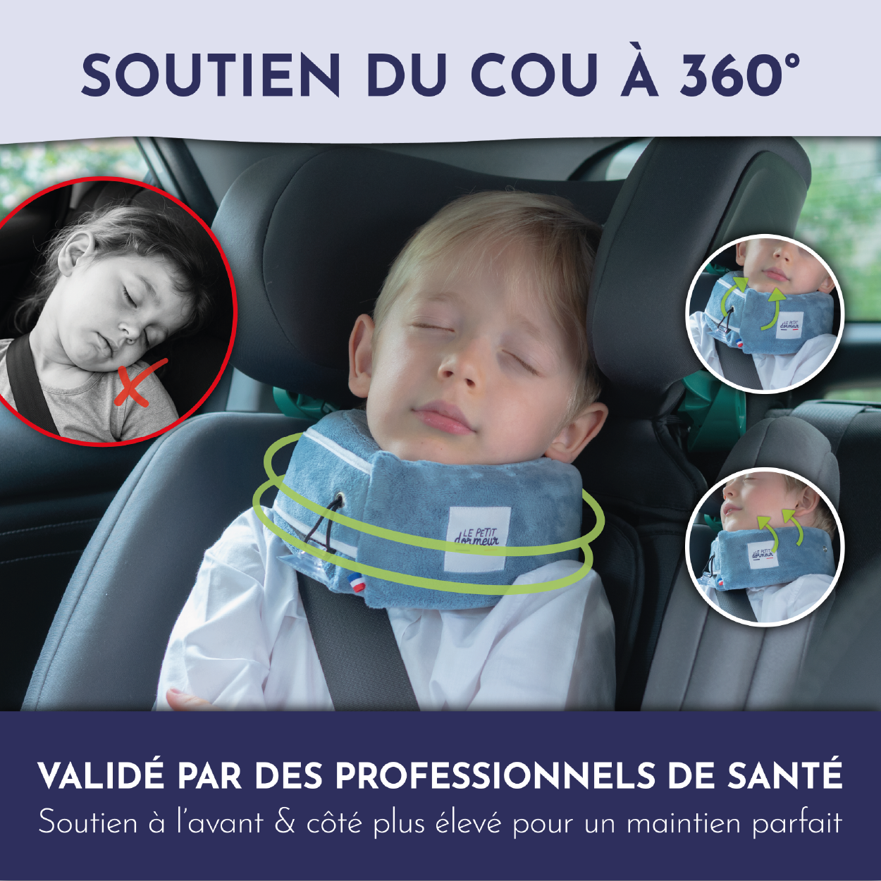 Coussin de voyage enfant Le Petit Dormeur - Coton Terracota